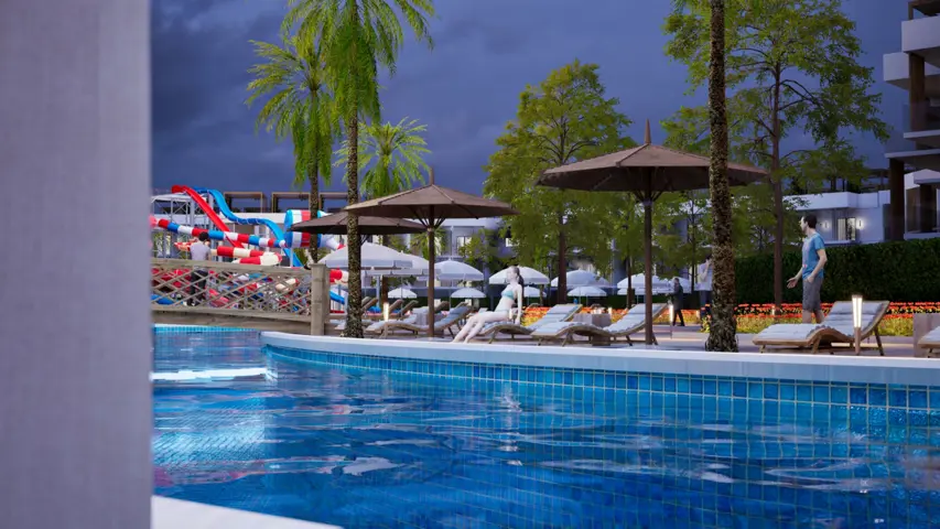 213 Second floor Building 7 main pool + 87 m2 private roof